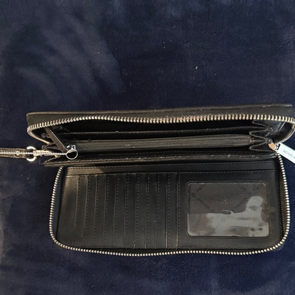 Michael Kors Black Pebbled Leather Wristlet - Picture 6 of 11